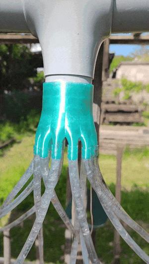 Downpipe watering manifold Greenhouse gardening