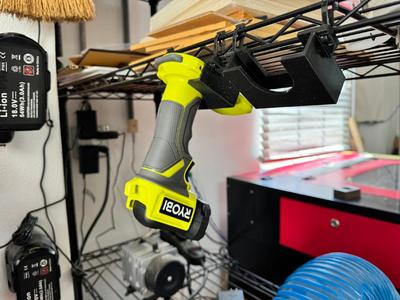 Ryobi zip-tie shelf hanger   