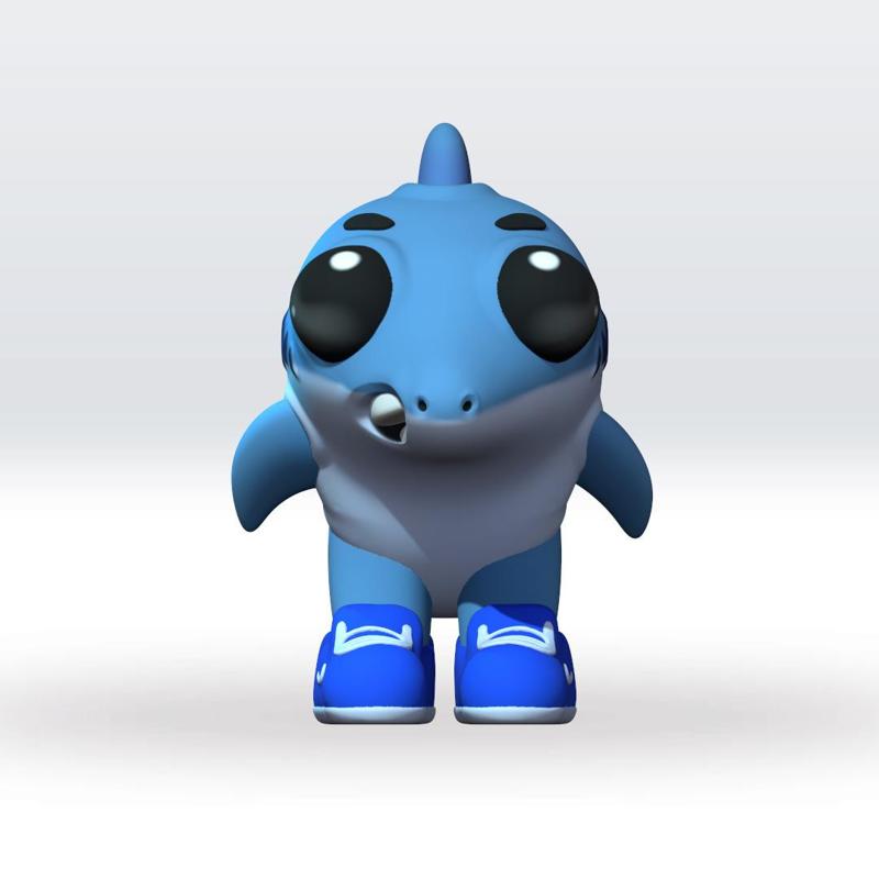 Baby Tralalero Tralala Italian Brainrot STL file 3D Model Fanart
