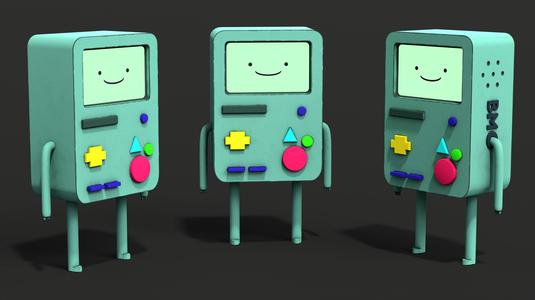 BMO  Printable 3D Model STL and Textures Clean Topology  Low-poly