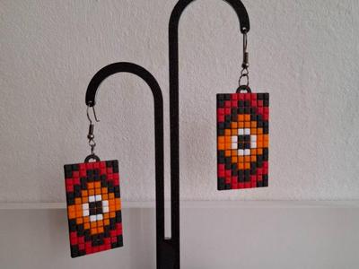 Earrings in the style of Ukrainian embroidery