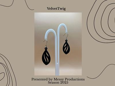 Black Teardrop Earrings