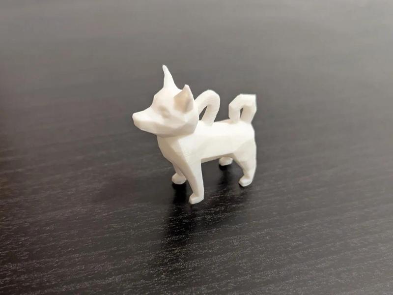 Cute Low Poly Dog – Keychain