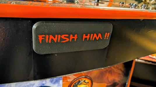 Mortal Kombat FINISH HIM plate