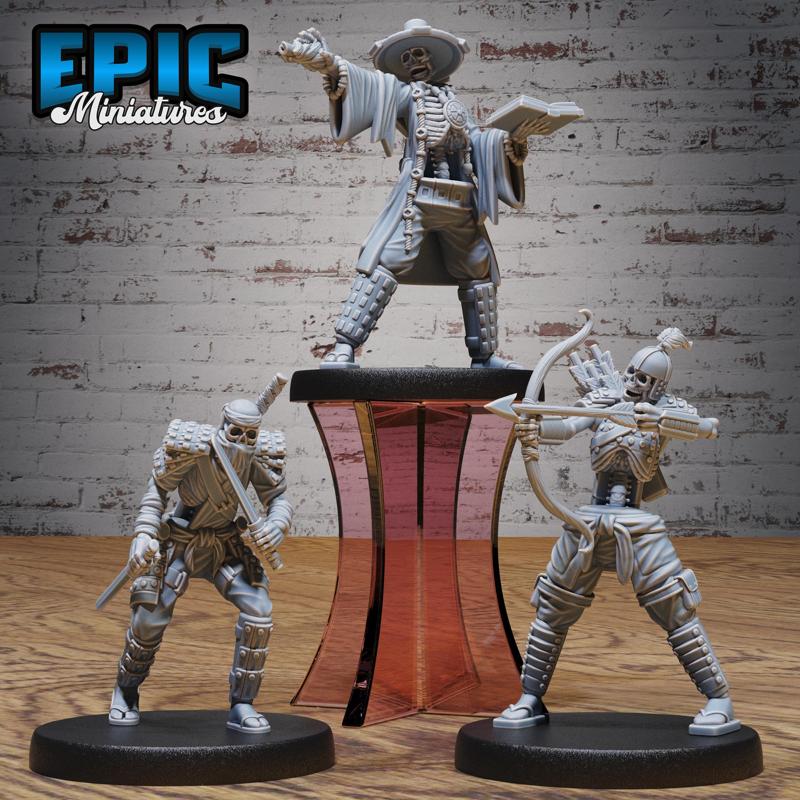 Eastern Skeleton Army Set B / Undead Soldier / Evil Skelet Warrior / Zombie Fighter / Walking Dead / Graveyard Encounter