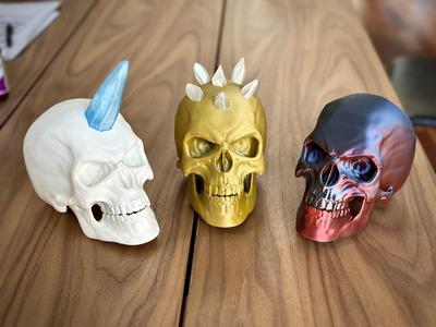 Articulated Skulls - Print-in-Place