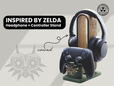 Headphone + Controller Stand inspired by Zelda