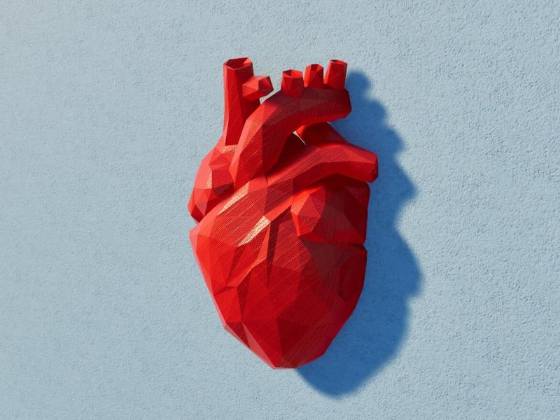 Not a Seletti Heart, Wall love in low poly