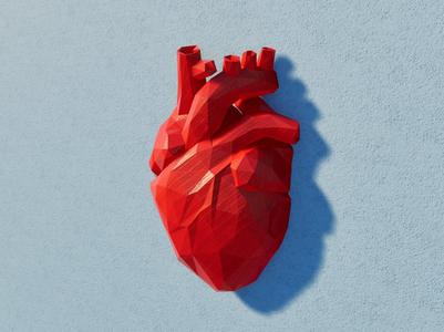 Not a Seletti Heart, Wall love in low poly