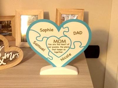 Personalized Mother's Day Gift Mom Heart Home 