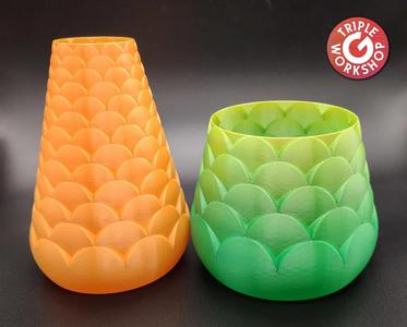 Fish Scale Spiral Vases