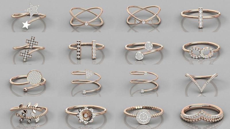 62 Italian Collection Bands 3dm stl renders details