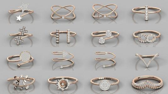 62 Italian Collection Bands 3dm stl renders details