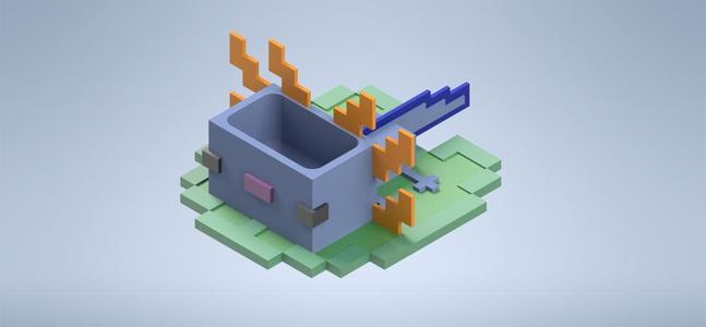 Axolotl Planter Box