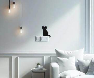 Cat Wall Lightswitch Decoration