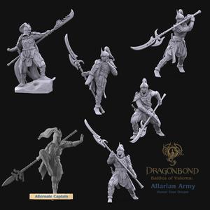 Allarian Oathguard Halberdiers Unit from Dragonbond Wargame