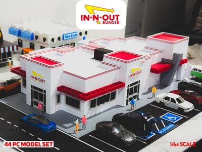 IN-N-OUT Model Set – Hot Wheels Display 1:64 Scale