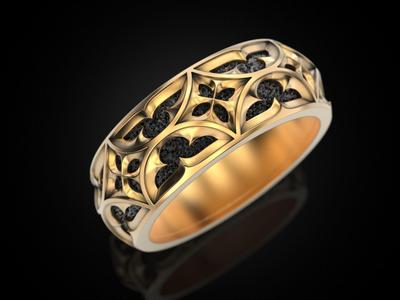 Gothic ornament Ring pattern