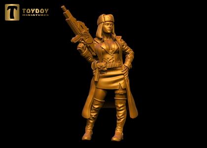 SCI-FI Miniature Russian women soldier (Model1)