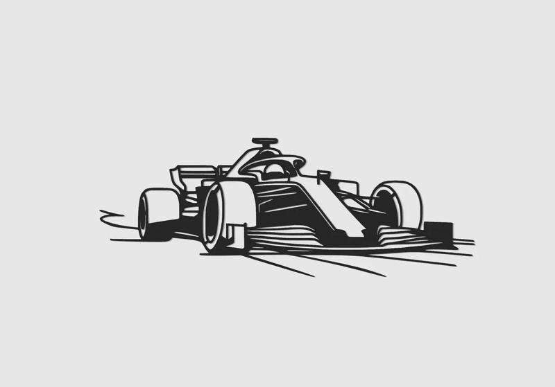 Formula One Line Art Wall decoration