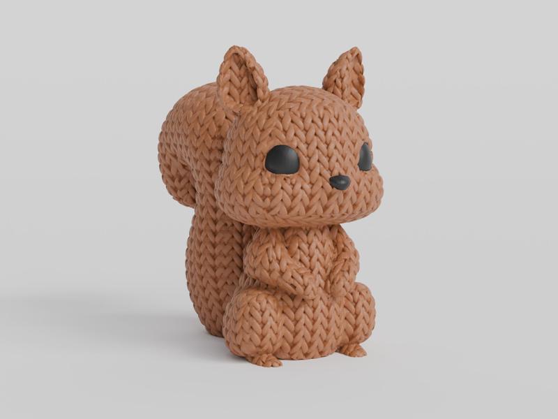 Knitted Squirrel