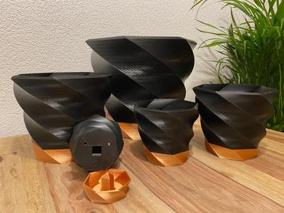 Plantpot with water drainage