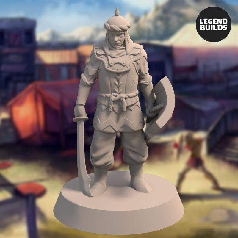 Empire of Jagrad Soldier with Sword – Pose 1 – 3D printable miniature – STL file