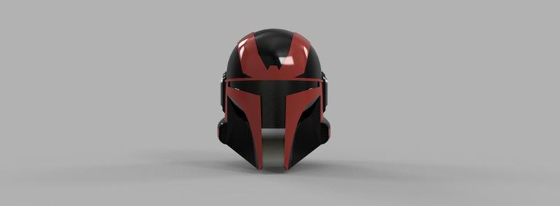 The Sith Hunter: Custom made Mandalorian Helmet STL File (3D Print File)