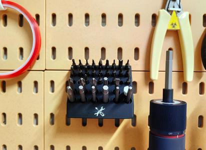 Pegboard Electric Screwdriver Bit Organizer