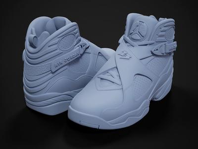 Air Jordan8-retro sneaker-3d printable