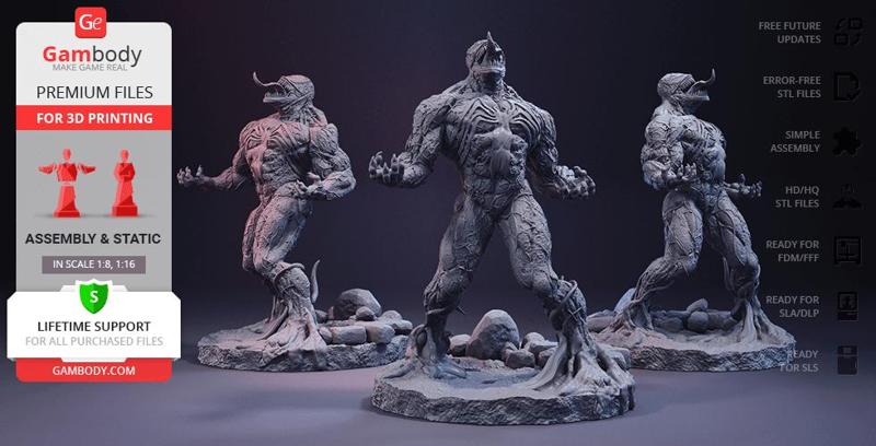 Venom 3D Printing Figurine | Assembly