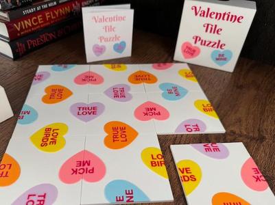Valentine Conversation Hearts Tile Puzzle