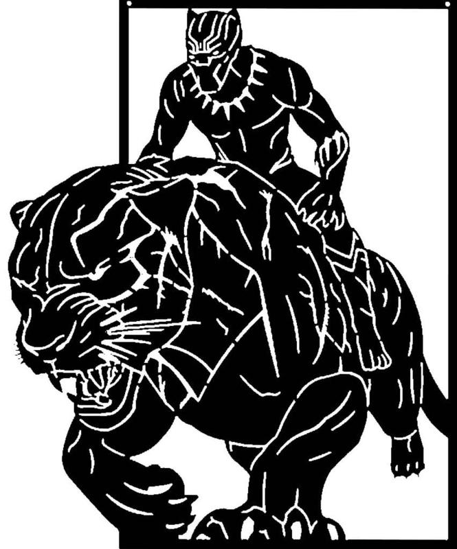 Black Panther stencil 10