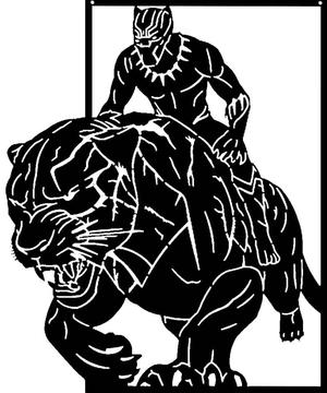 Black Panther stencil 10