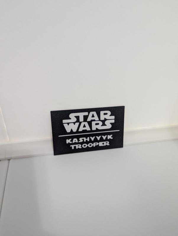 Kashyyyk Trooper Multicolor Nameplates