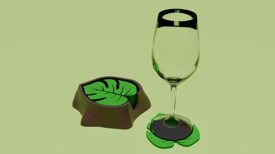 leaf coaster