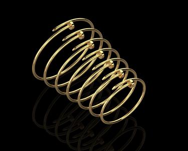 Juste un clou Bracelets Small version in different sizes 15 – 21 3D Model Collection