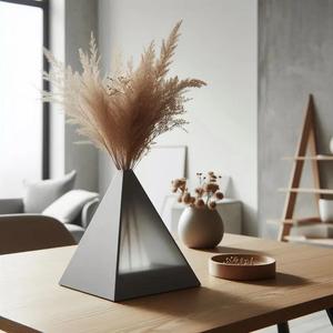 Designer Pyramid Vase Translucent Appearance
