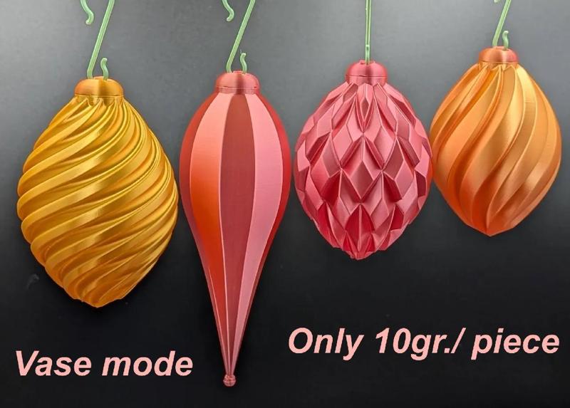 Christmas ornaments (vase mode)