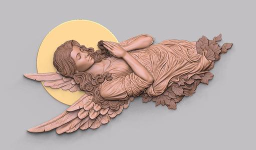 Praying Angel Bas-Relief