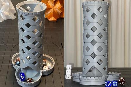 Castle Dice Tower – Triple Helix Spiral Fan