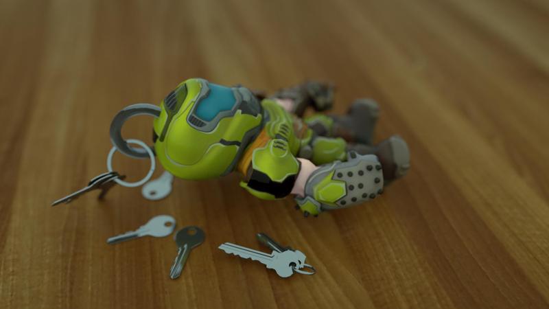 Doom Slayer Keychain