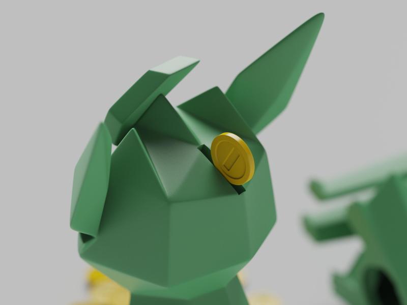 Low-poly Leafeon – Piggy Bank