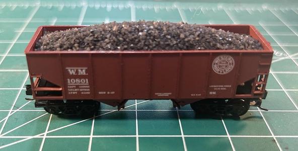 Coal Load for 55 Ton Coal Hopper Micro-Trains Kadee 33′ N Scale
