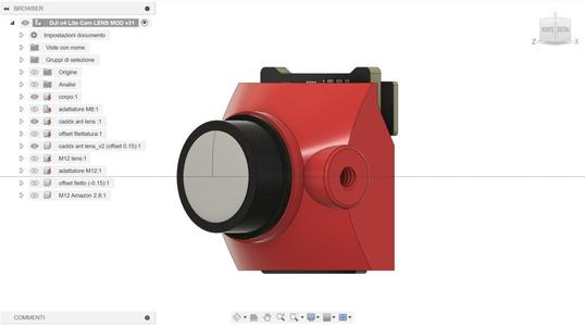 DJI O4 lite lens mod adapter FOV