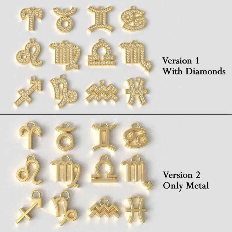 Zodiac Pendants –  2 versions 3D Model Collection