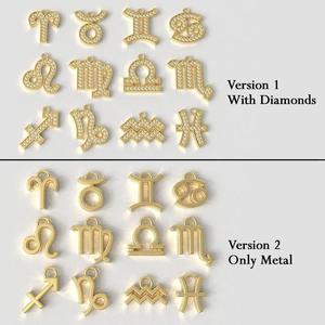 Zodiac Pendants –  2 versions 3D Model Collection