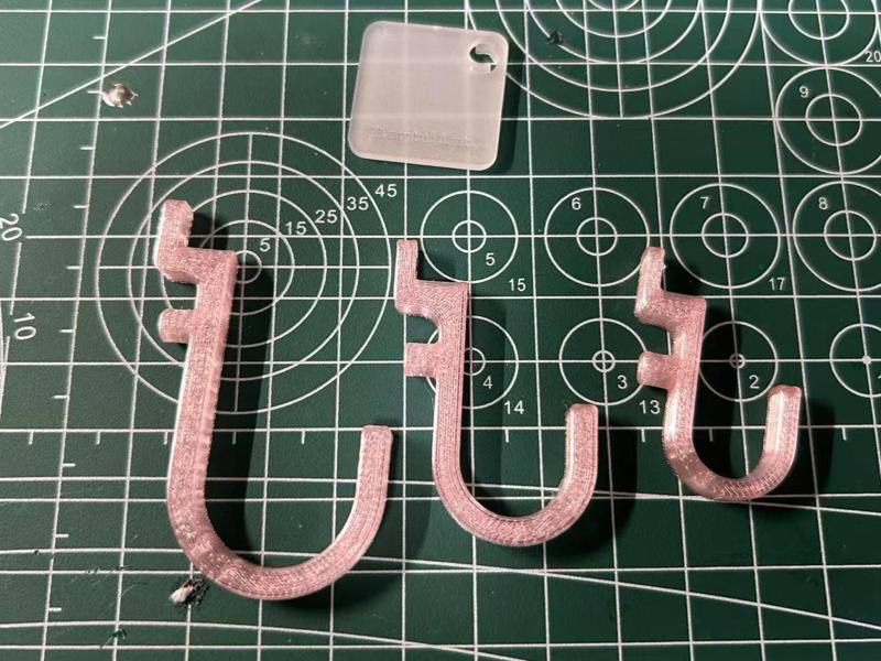 Three sizes of IKEA pegboard hooks – suitable for 3mm thickness