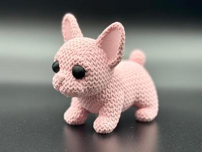 Cute Knitted French Bulldog Puppy