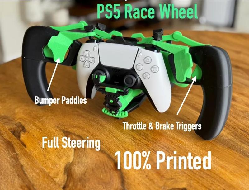 PS5 Controller Racing Wheel 100% 3D printed – TEST FIT